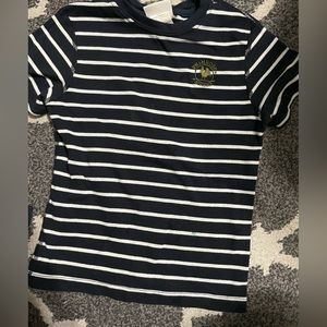 Primrose navy blue and white striped tee YOUTH XS